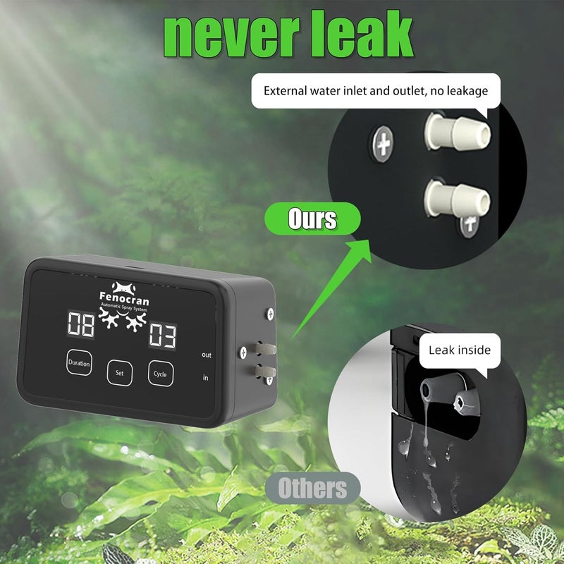 Fenocran Automatic Reptile Mister System, Reptile Humidifiers Smart Misting System, Chameleon Mister Automatic - Image 4